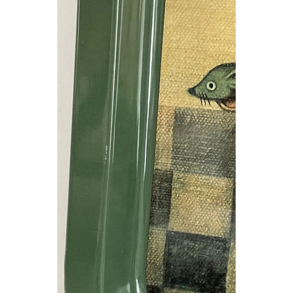 Vintage 1984 Lowell Herrera for Vander Metal Tray Cat Chasing Mouse Retro Cats